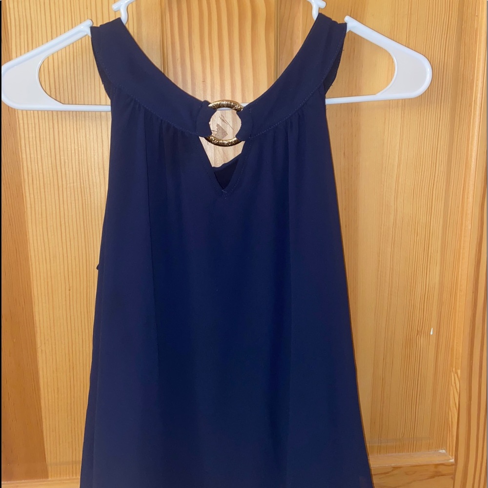 Blue Tank top with gold center